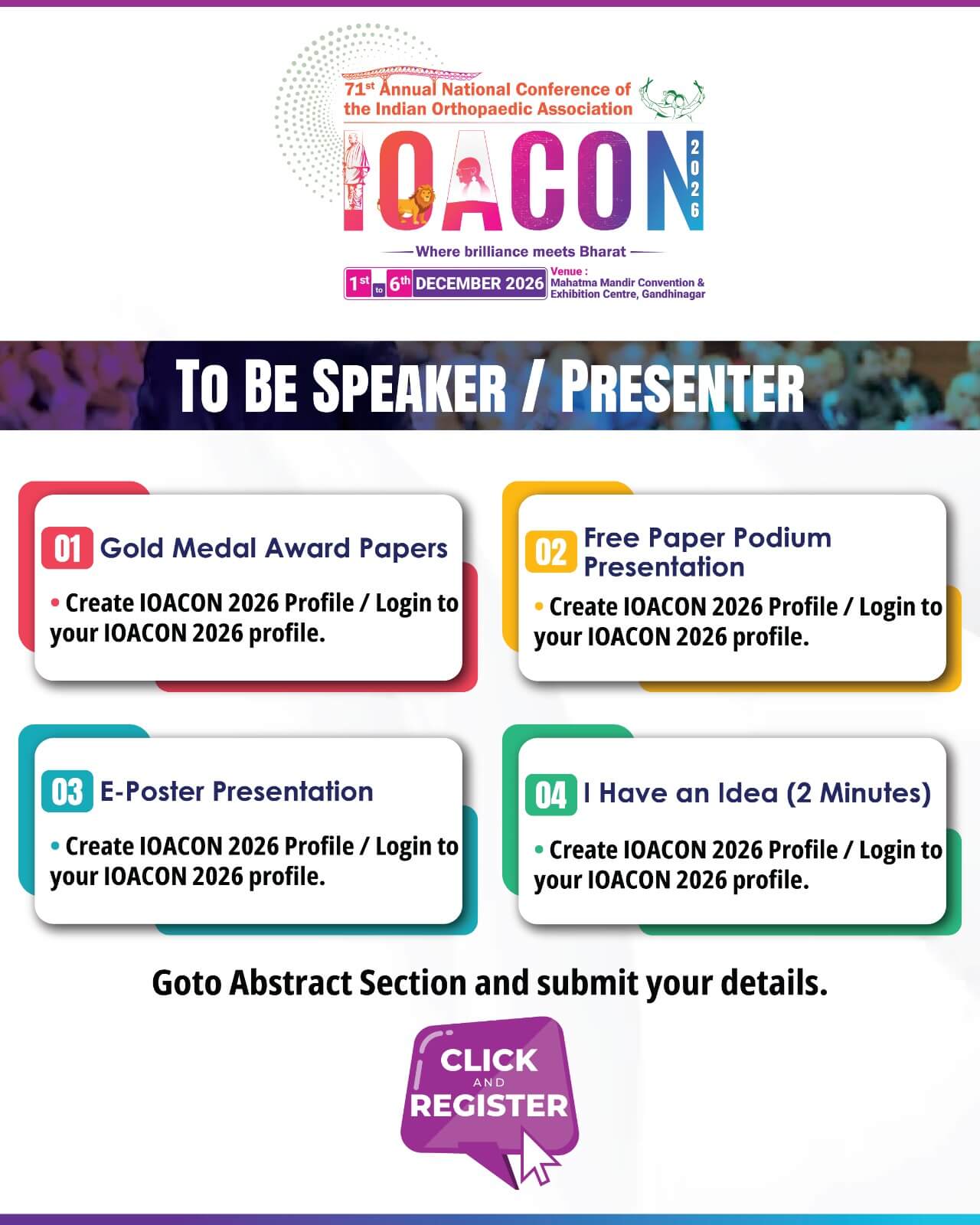 To be Speaker/Presenter