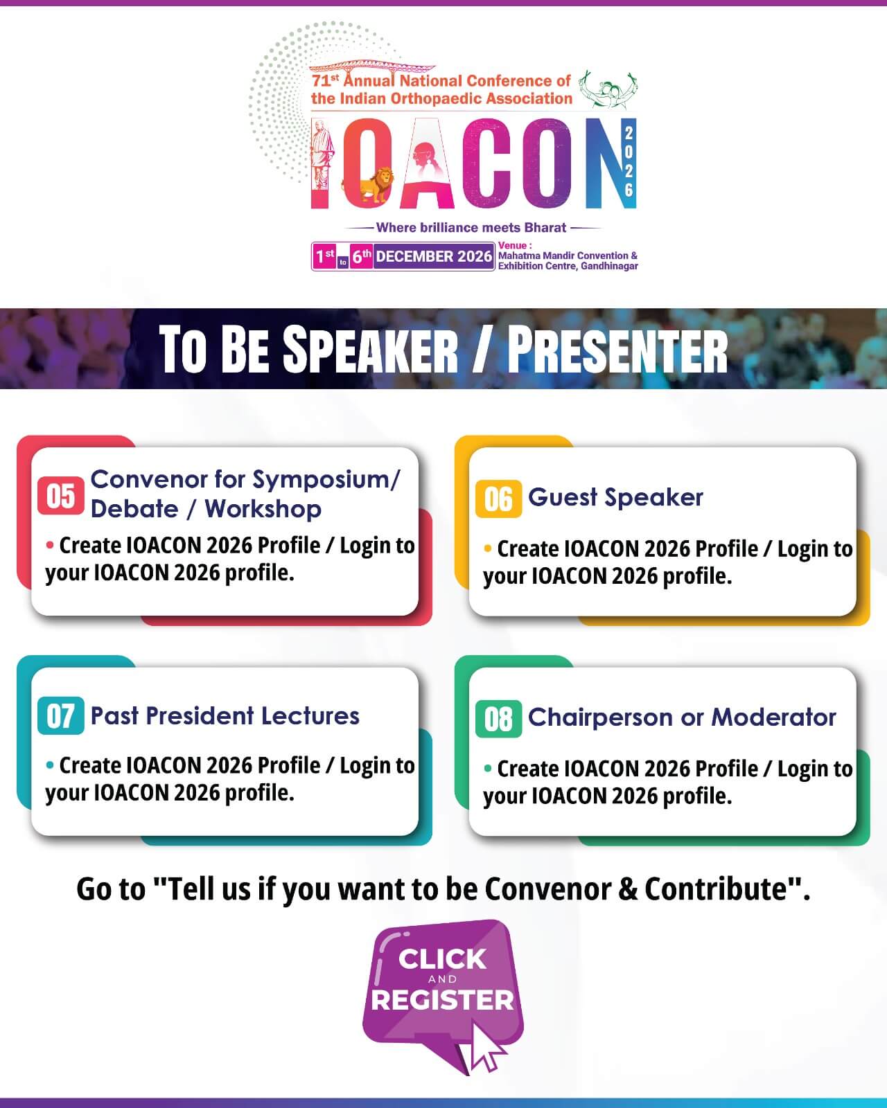 To be Speaker/Presenter